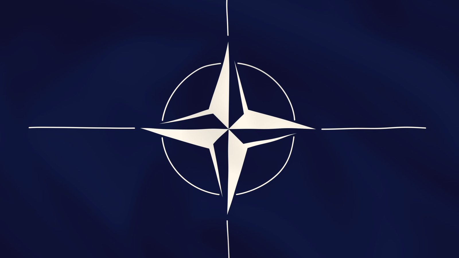Flaga NATO — fotografia symboliczna