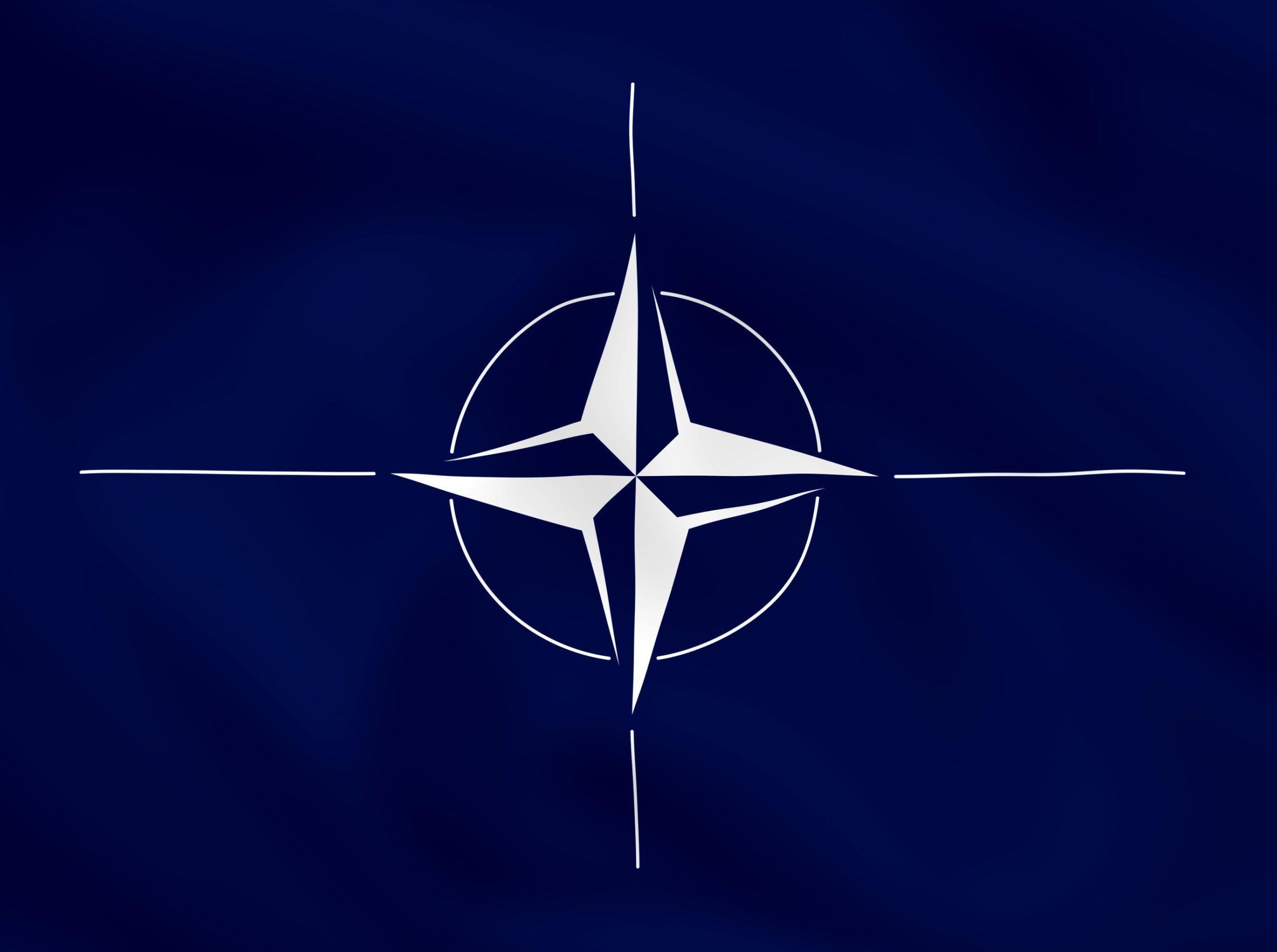 Flaga NATO — fotografia symboliczna